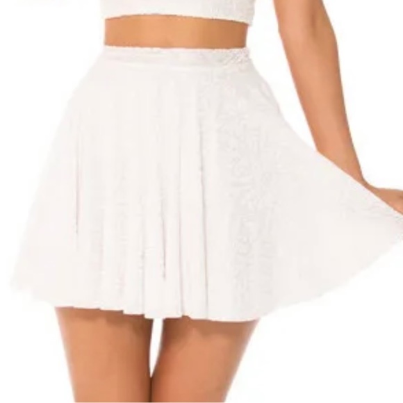 Burned Velvet White Cheerleader skirt    Limited - Picture 2 of 6